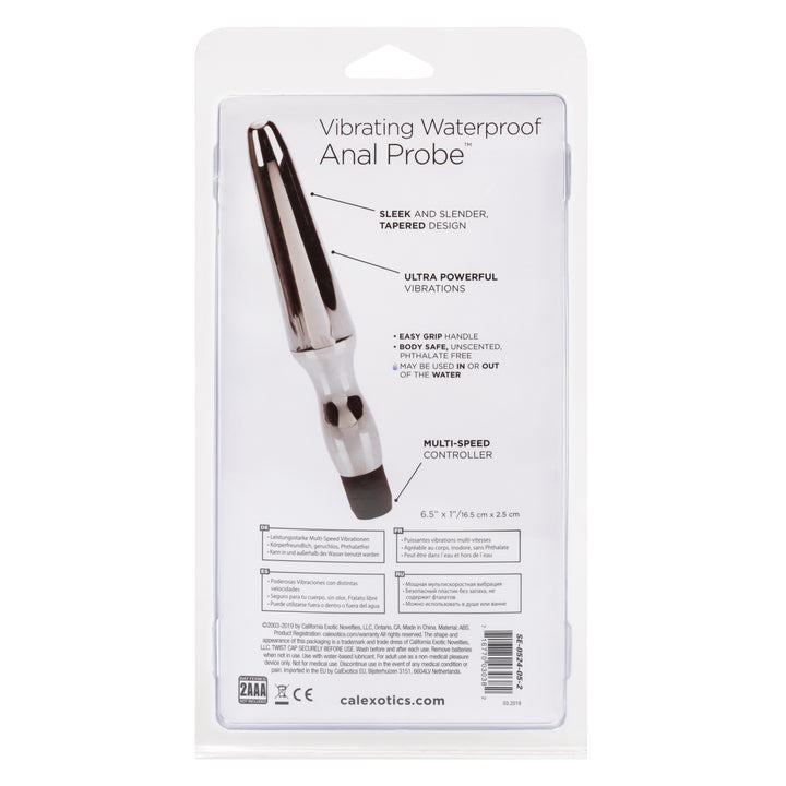 WATERPROOF ANAL PROBE - SILVER