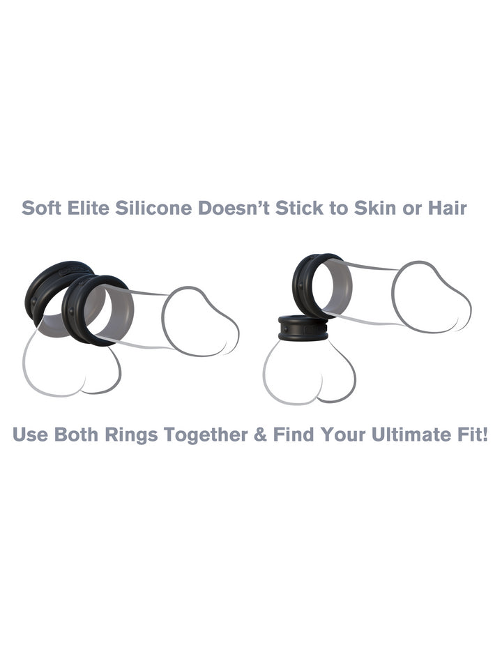 MAX WIDTH SILICONE RINGS - BLACK