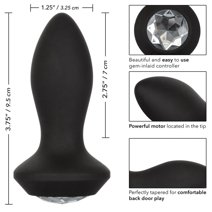 VIBRATING PETITE CRYSTAL PROBE - BLACK