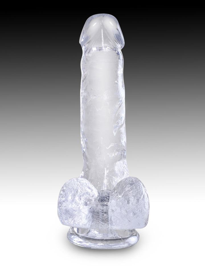 6" COCK W/ BALLS - CLEAR