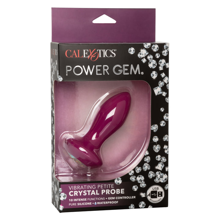 VIBRATING PETITE CRYSTAL PROBE - PURPLE