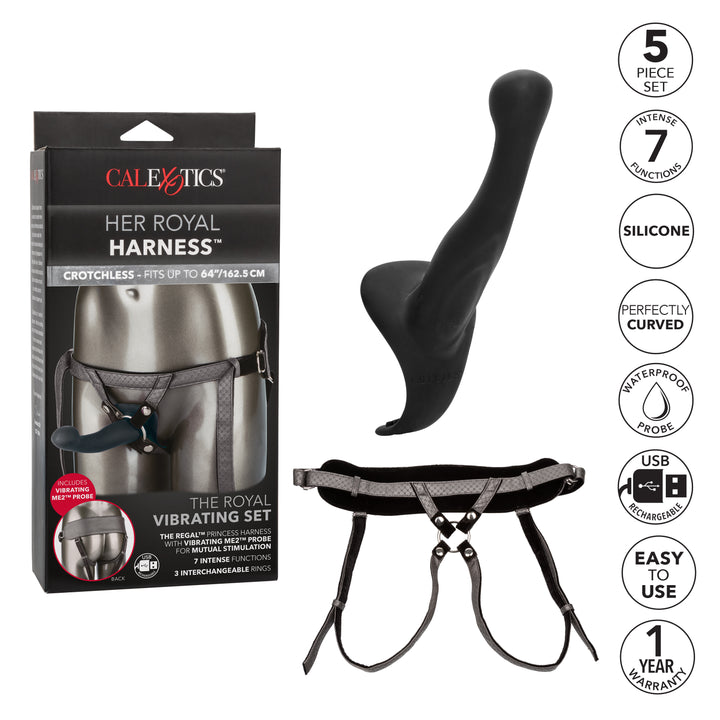 Her Royal Harness™ The Royal Vibrating Set CALIFORNIA EXOTIC