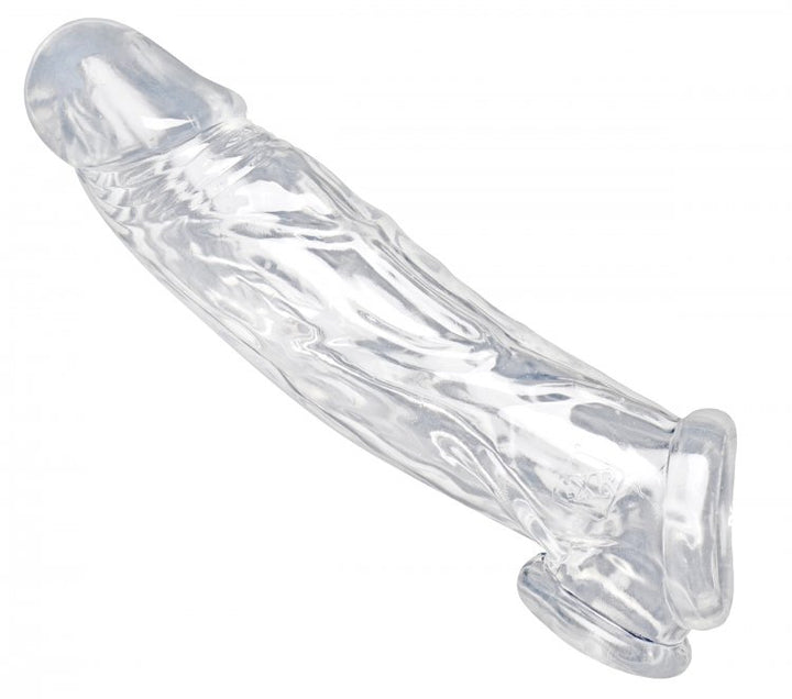 REALISTIC PENIS ENHANCER W/ BALL STRETCHER - CLEAR