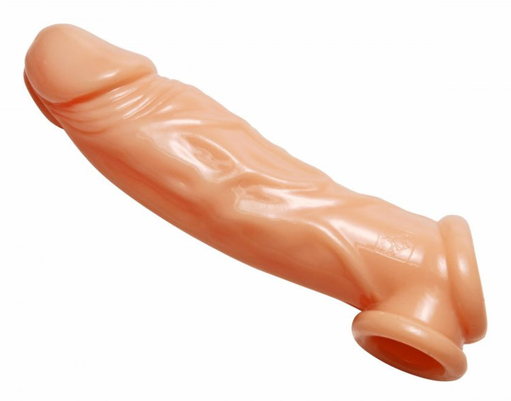 REALISTIC PENIS ENHANCER W/ BALL STRETCHER - FLESH