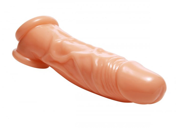 REALISTIC PENIS ENHANCER W/ BALL STRETCHER - FLESH