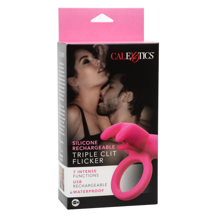 SILICONE RECHARGEABLE TRIPLE CLIT FLICKER