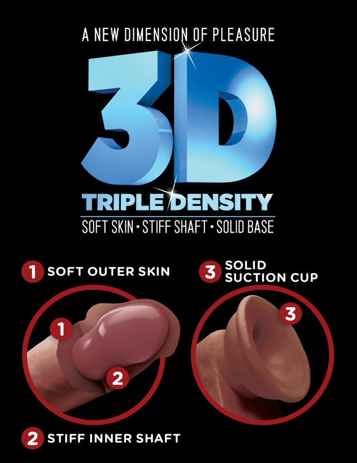 TRIPLE DENSITY 8" COCK - BROWN