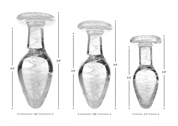 Booty Sparks Glow In The Dark Glass Plug - Small XR, LLC
