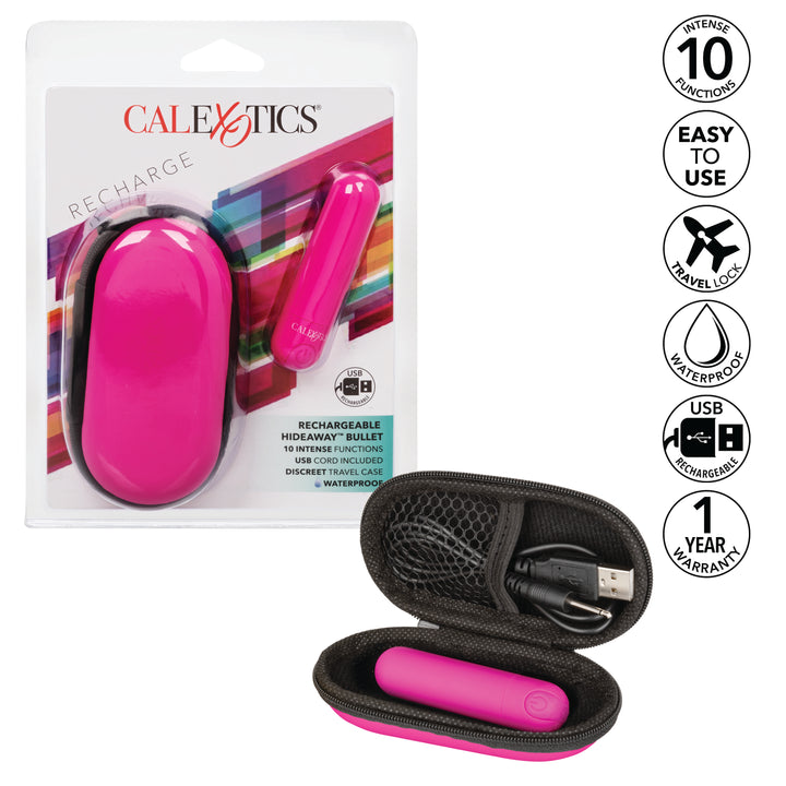 RECHARGEABLE HIDEAWAY BULLET - PINK