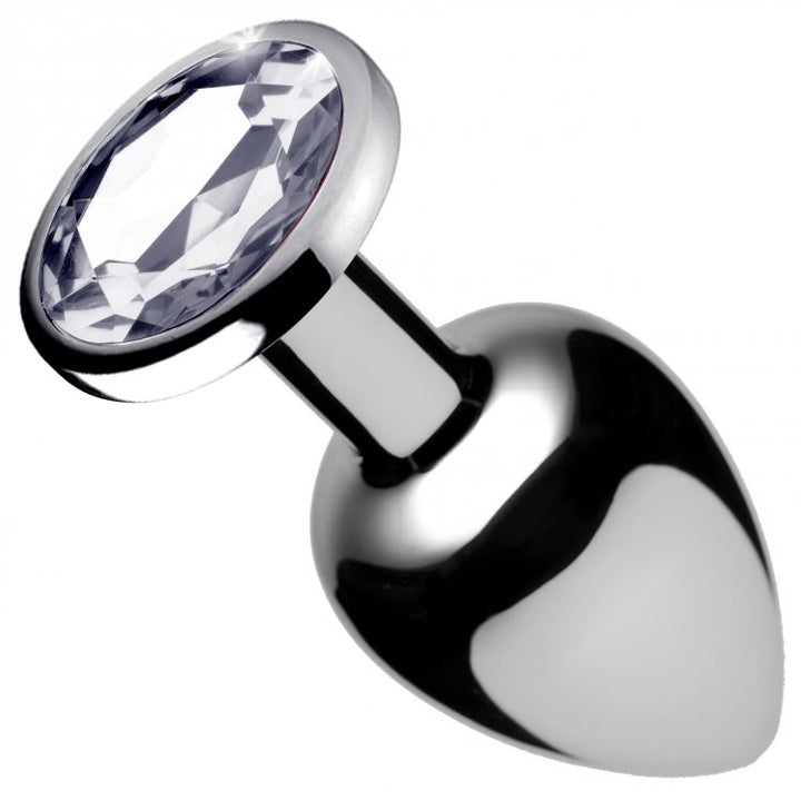 CLEAR GEM ANAL PLUG - MEDIUM