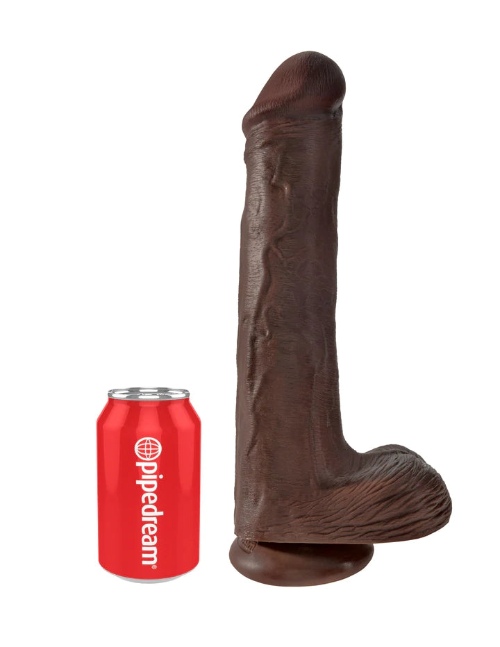 13" COCK W/ BALLS - BROWN