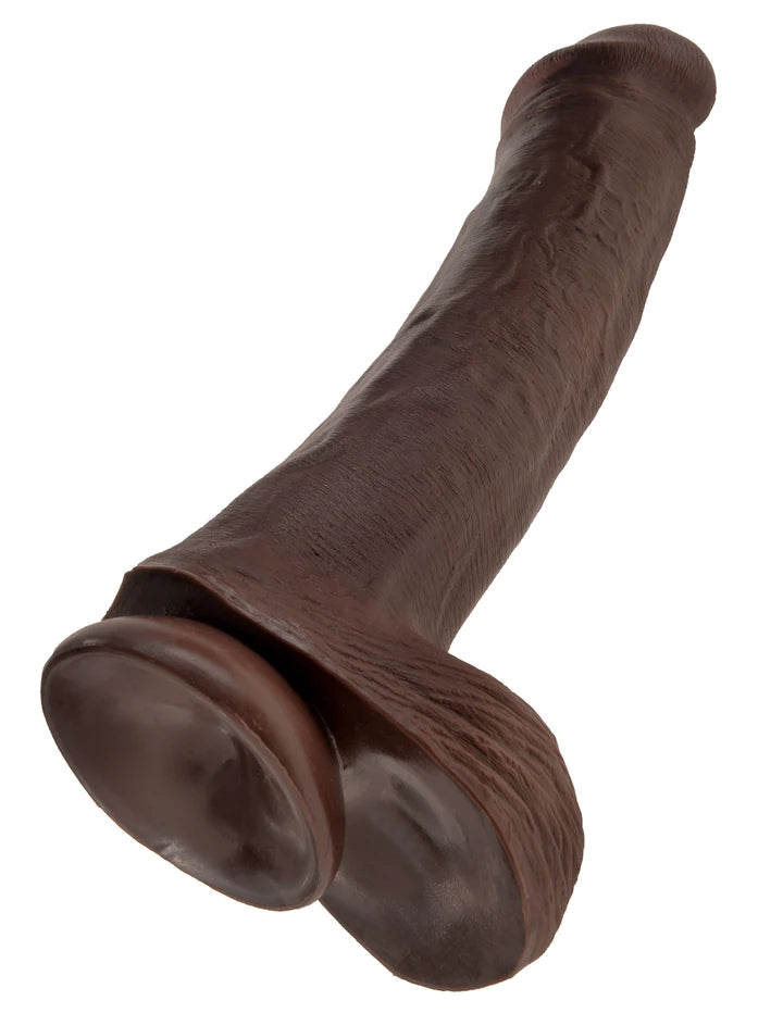 13" COCK W/ BALLS - BROWN