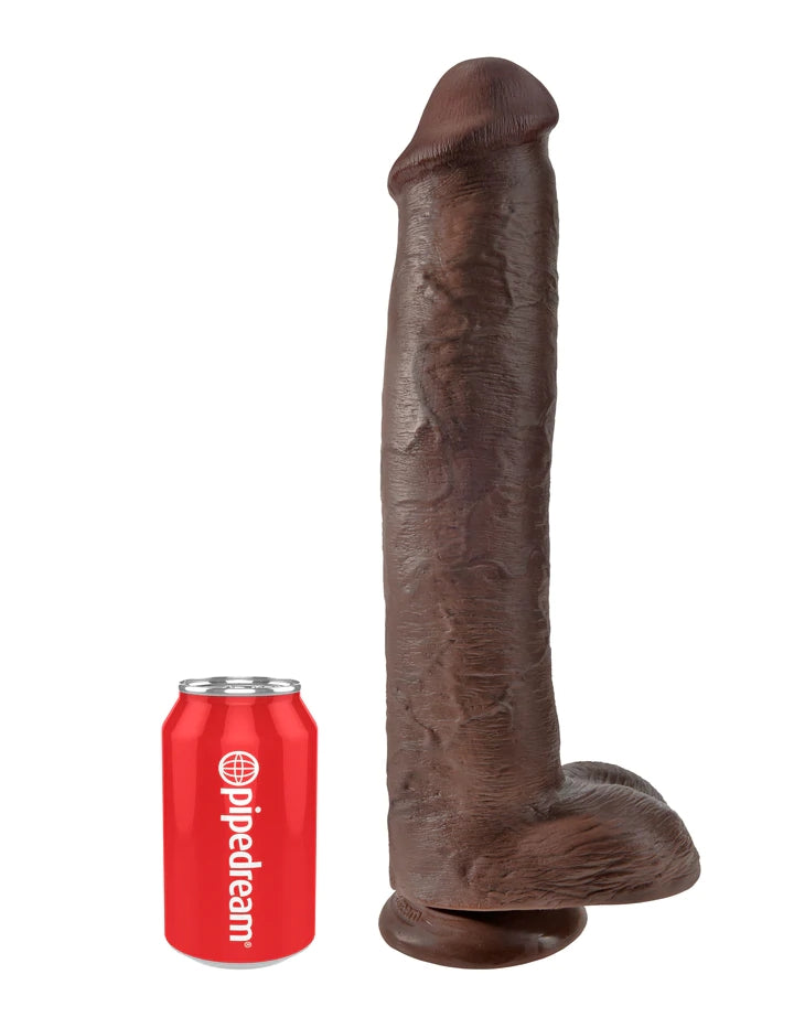 15" COCK W/ BALLS - BROWN