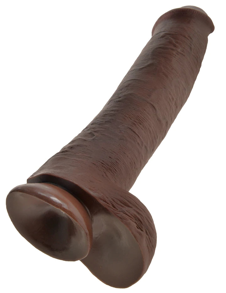 15" COCK W/ BALLS - BROWN