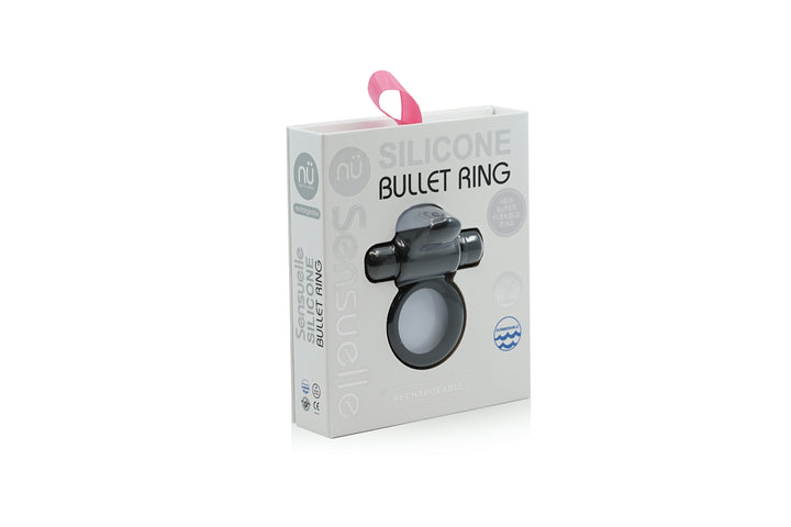 SILICONE BULLET RING - BLACK