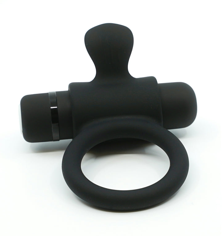 SILICONE BULLET RING - BLACK