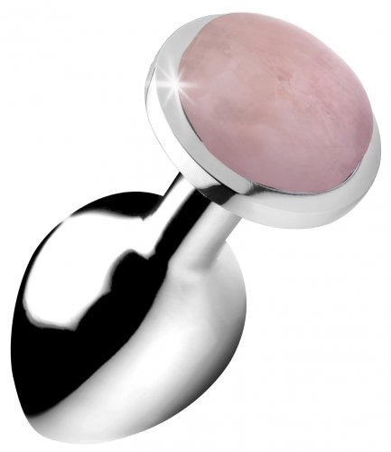 ROSE QUARTZ GEM ANAL PLUG - MEDIUM