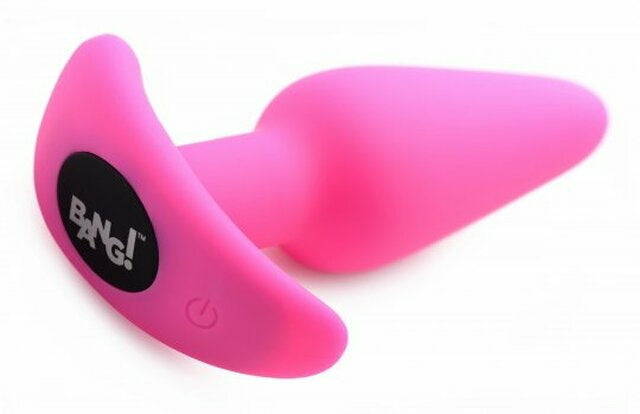 SILICONE BUTT PLUG W/ R/C - PINK