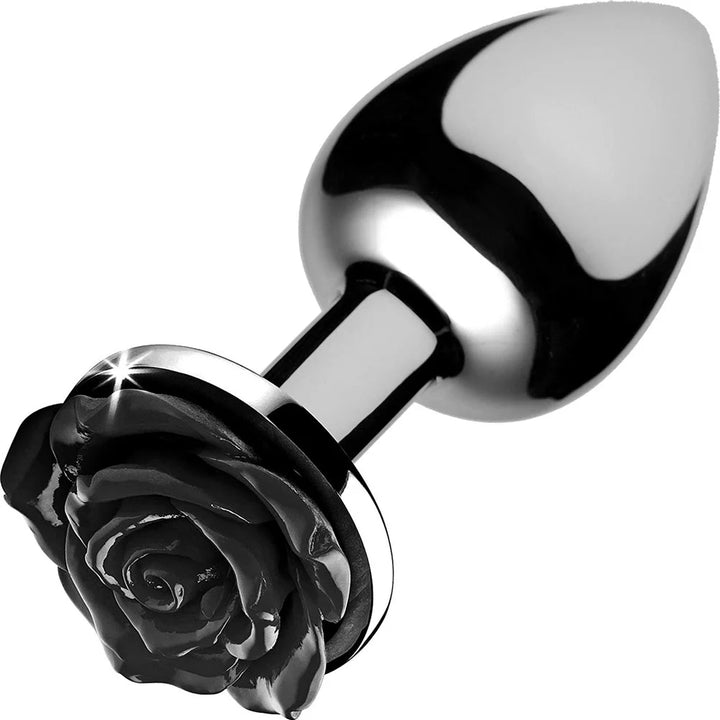 BLACK ROSE ANAL PLUG - LARGE