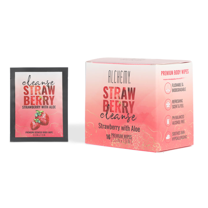 STRAWBERRY - CLEANSE WIPE 16CT