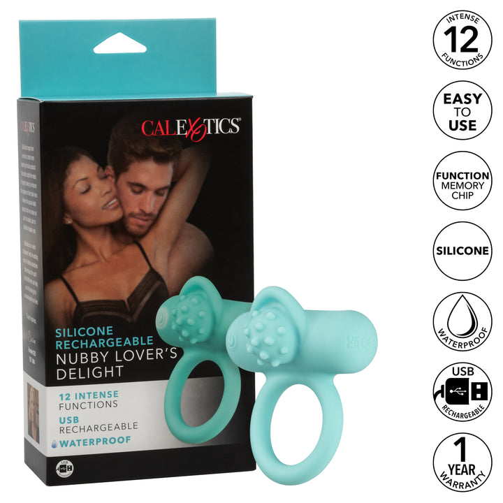 SILICONE RECHARGEABLE NUBBY LOVER'S DELIGHT