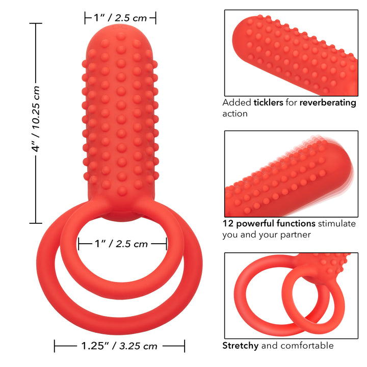 SILICONE RECHARGEABLE VERTICAL DUAL ENHANCER