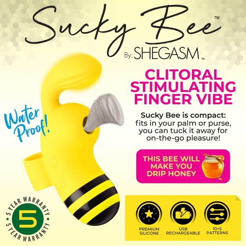 Shegasm Sucky Bee Clitoral Stimulating Finger Vibe XR, LLC