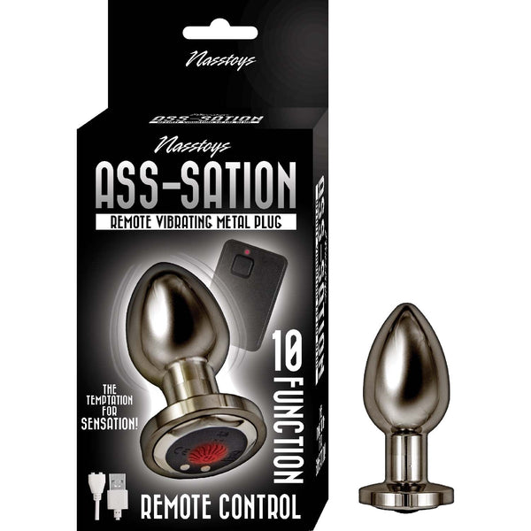 Ass - Sation Remote Vibrating Metal Anal Plug - ANAL PLAY - Brazzers Toys