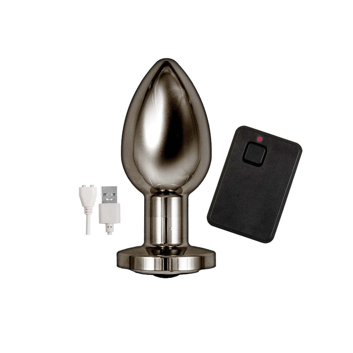 Ass - Sation Remote Vibrating Metal Anal Plug - ANAL PLAY - Brazzers Toys