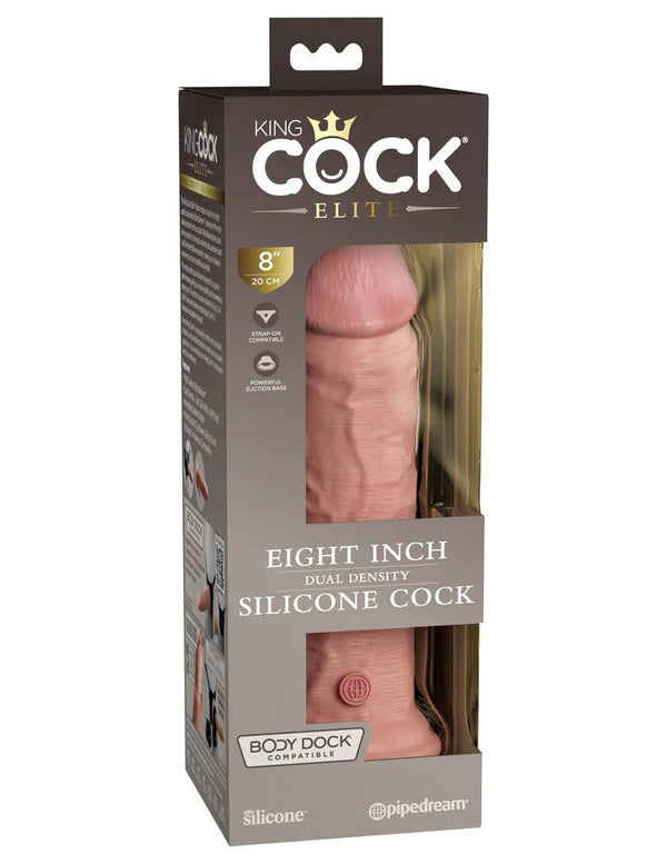 King Cock Elite 8" Dual Density Silicone Cock - DILDOS - Brazzers Toys