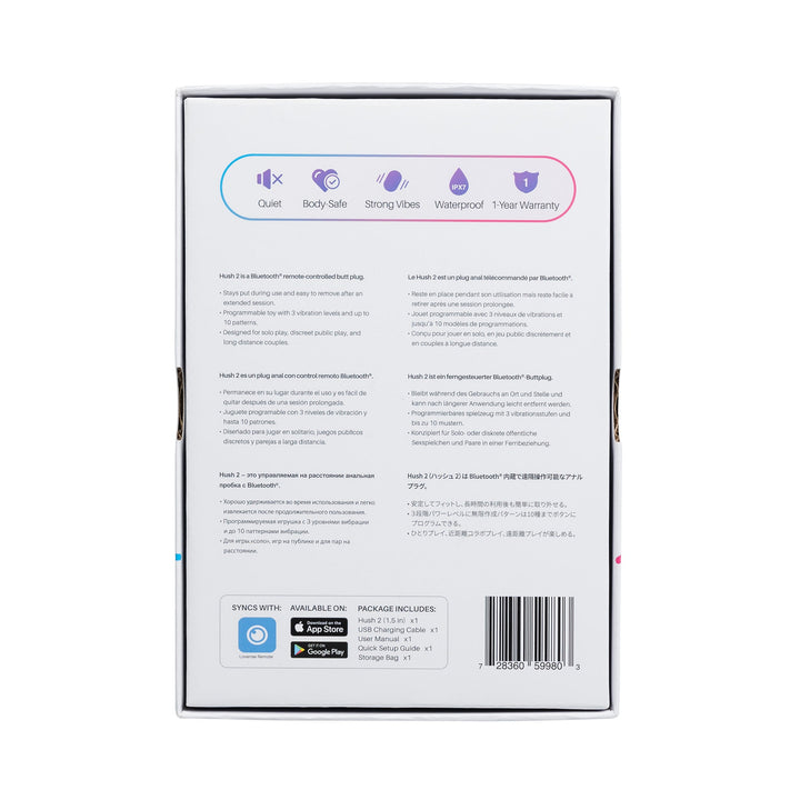 Lovense Hush Bluetooth Anal Plug - ANAL PLAY - Brazzers Toys