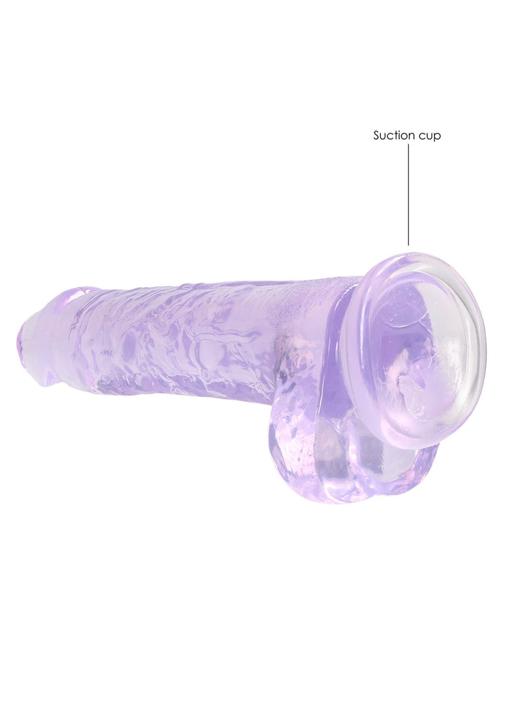 Real Rock 8" Realistic Dildo W/ Balls - Purple - DILDOS - Brazzers Toys