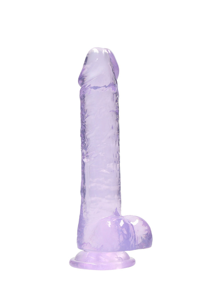 Real Rock 8" Realistic Dildo W/ Balls - Purple - DILDOS - Brazzers Toys
