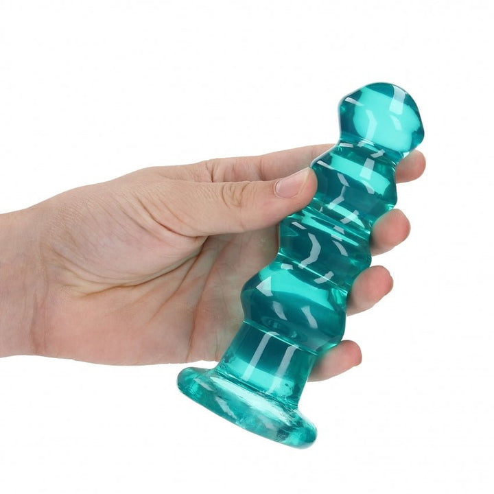 Real Rock Curvy Crystal Clear Dildo - DILDOS - Brazzers Toys