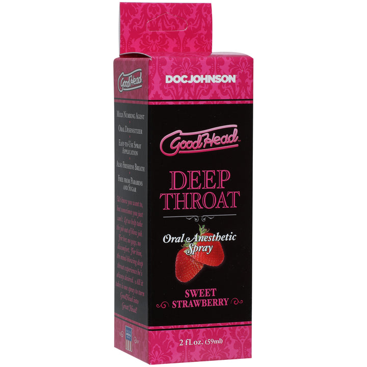 DEEP THROAT SPRAY 2OZ - STRAWBERRY