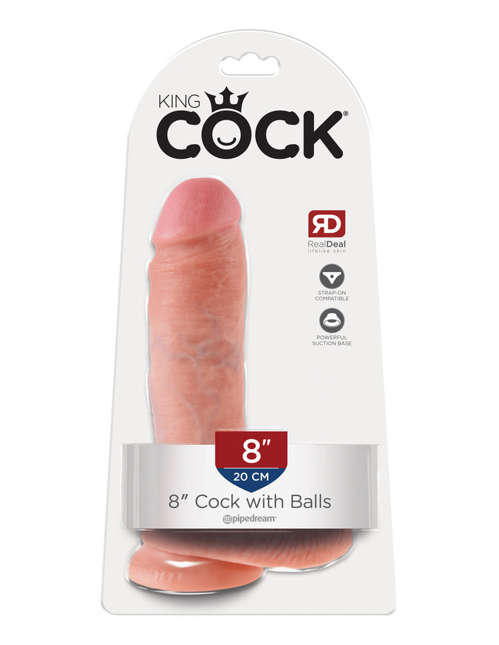 8" COCK W/ BALLS - LIGHT