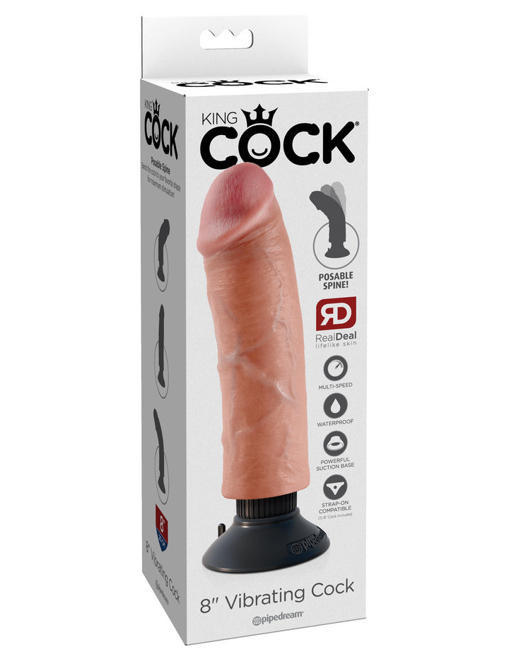 VIBRATING COCK - LIGHT - 8"