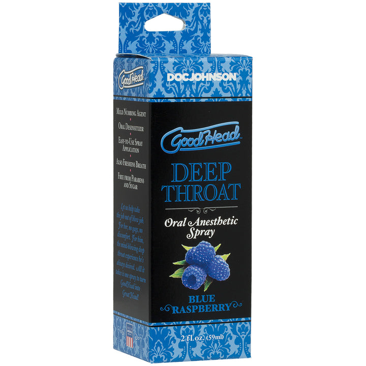 DEEP THROAT SPRAY 2OZ - BLUE RASPBERRY