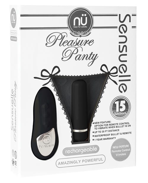 PLEASURE PANTY 15 FUNCTION BULLET - BLACK