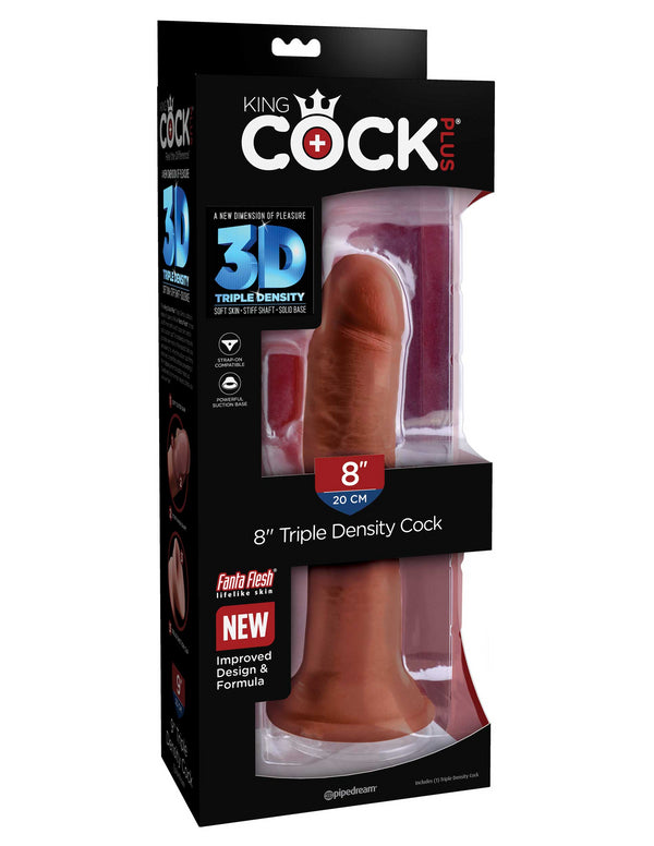 TRIPLE DENSITY 8" COCK - BROWN