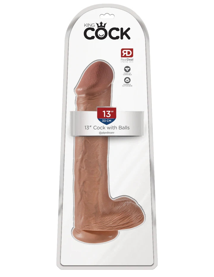 13" COCK W/ BALLS - TAN