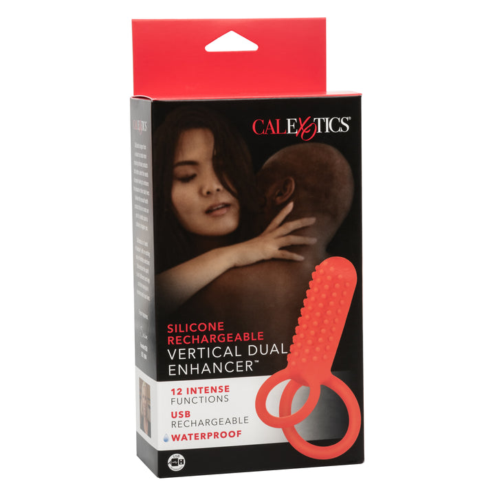 SILICONE RECHARGEABLE VERTICAL DUAL ENHANCER