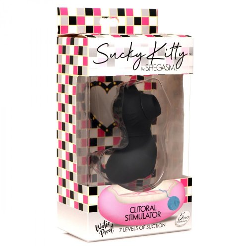 SUCKY KITTY 7X CLITORAL STIMULATOR - BLACK