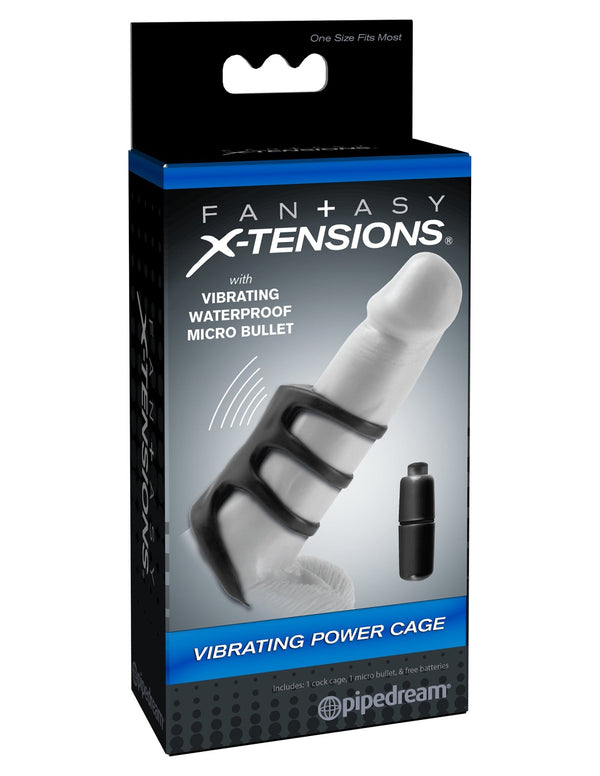 Fantasy X - Tensions Vibrating Powercage - Black - FOR HIM - Brazzers Toys